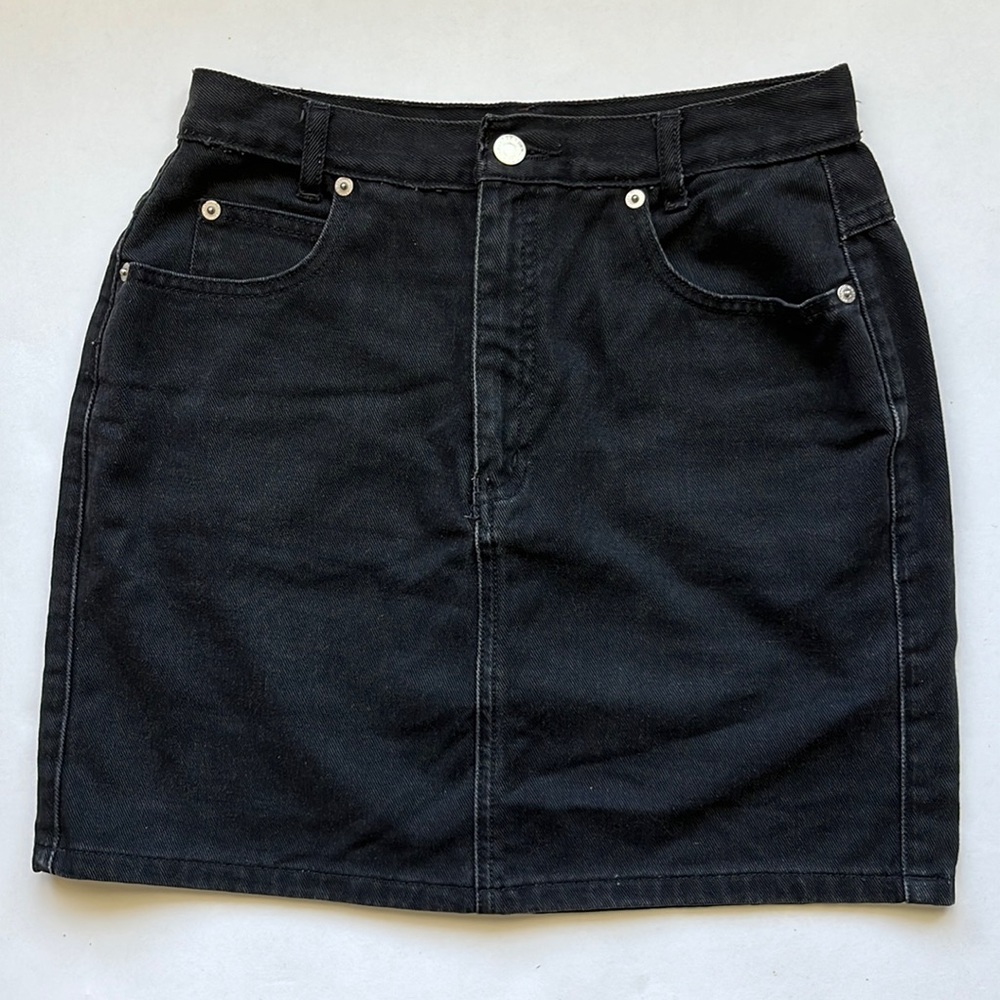 Vintage Palmetto’s Black Denim Skirt - Picture 1 of 7